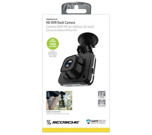 HD Dashcam Scosche Front Facing Lens Suction Cup  with 16Gb