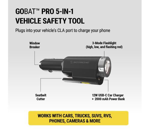 Scosche 5-in-1 Vehicle Safety Tool