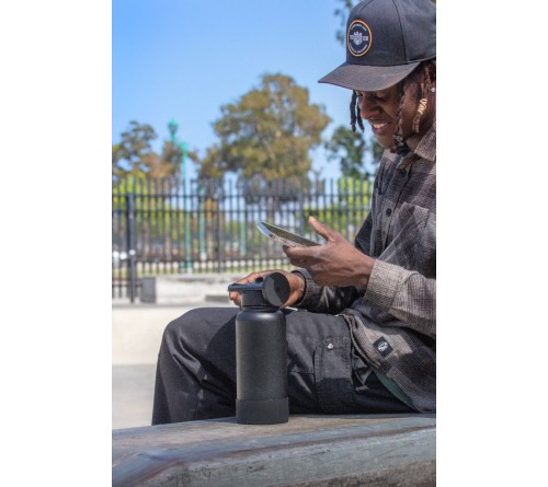 MagicMount Flask 32oz Stainless Steel Water Bottle (Black)