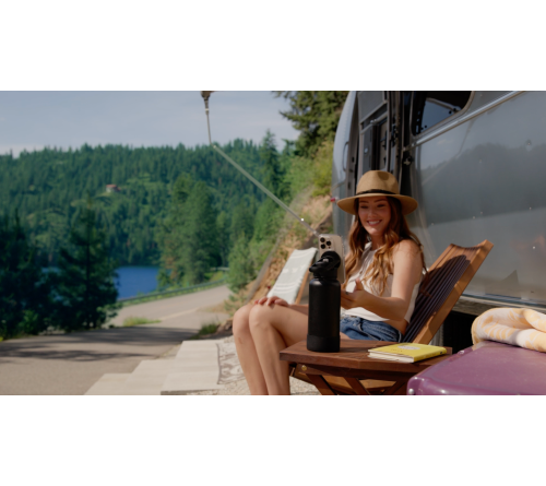 MagicMount Flask 32oz Stainless Steel Water Bottle (Black)