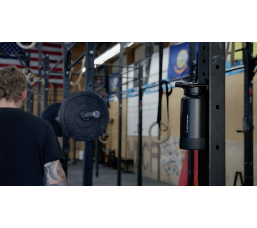 MagicMount Flask 32oz Stainless Steel Water Bottle (Black)