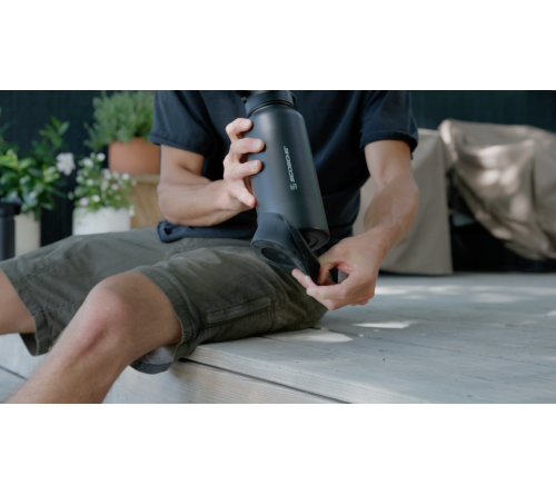 MagicMount Flask 32oz Stainless Steel Water Bottle (Black)