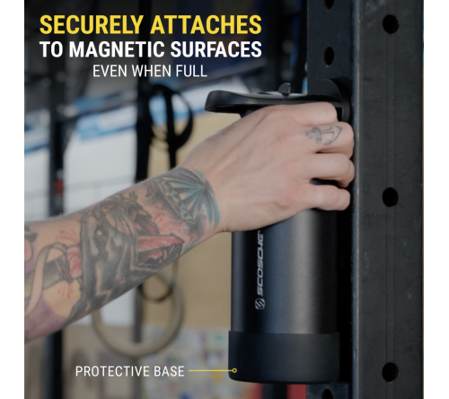 MagicMount Flask 32oz Stainless Steel Water Bottle (Black)