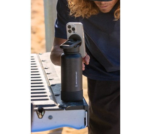 MagicMount Flask 32oz Stainless Steel Water Bottle (Black)