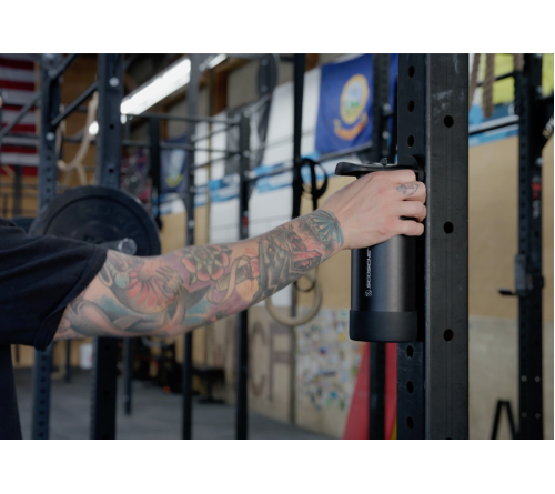 MagicMount Flask 32oz Stainless Steel Water Bottle (Black)