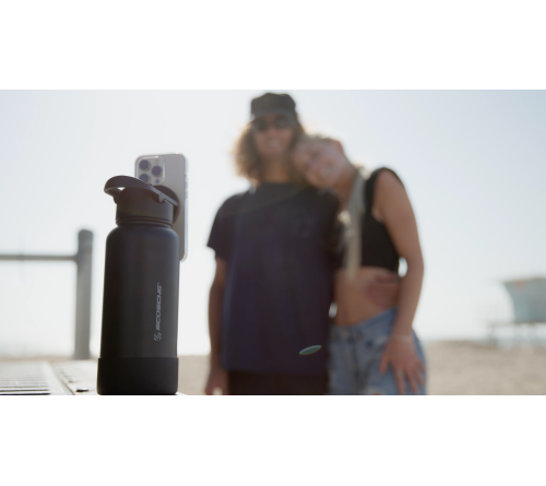 MagicMount Flask 32oz Stainless Steel Water Bottle (Black)