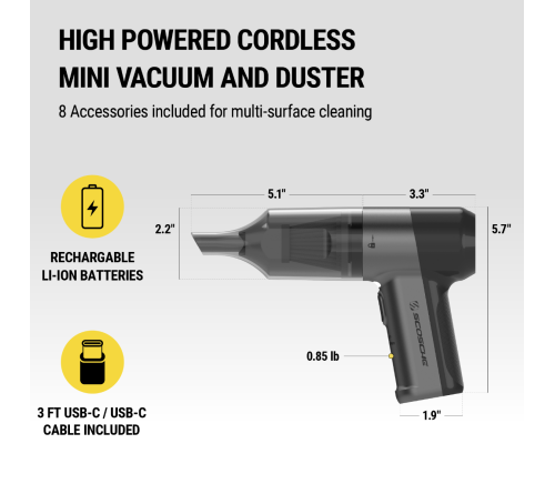 Scosche premium travel inflator  vaccum