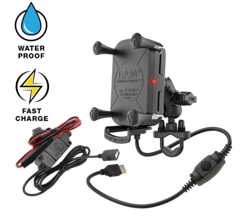 RAM Tough-Charge™ Waterproof Wireless Charging Motorcycle
