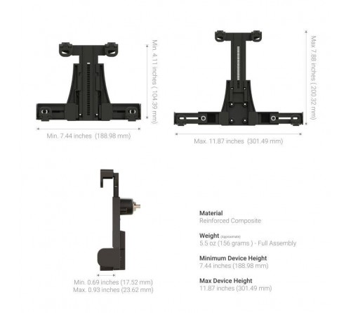 Arkon Universal Locking Tablet Holder with Key Lock 7-10.5";"31.41