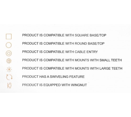 Pedestal Mount top square mount.surface 50x50mm-small teeth