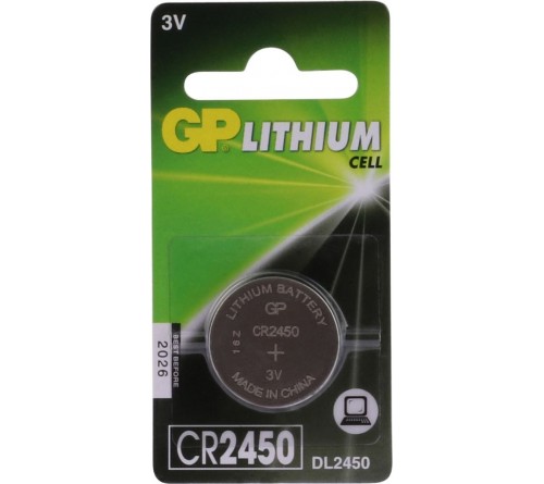 GP Lithium knoopcel CR2450  blister 1