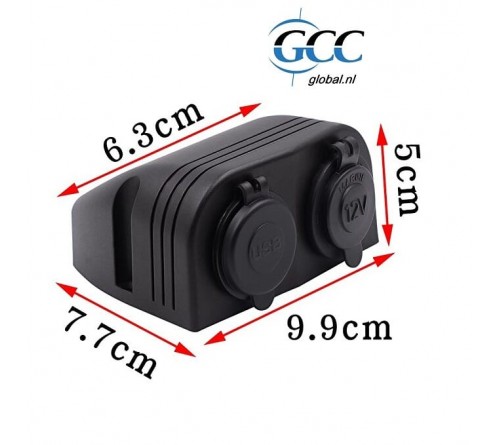 opbouwhuls 2 gaten voor ronde plug units front mounting